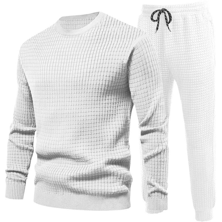 Herren Oberteil und Jogginghose Set mit strukturiertem Design Echoarchiv