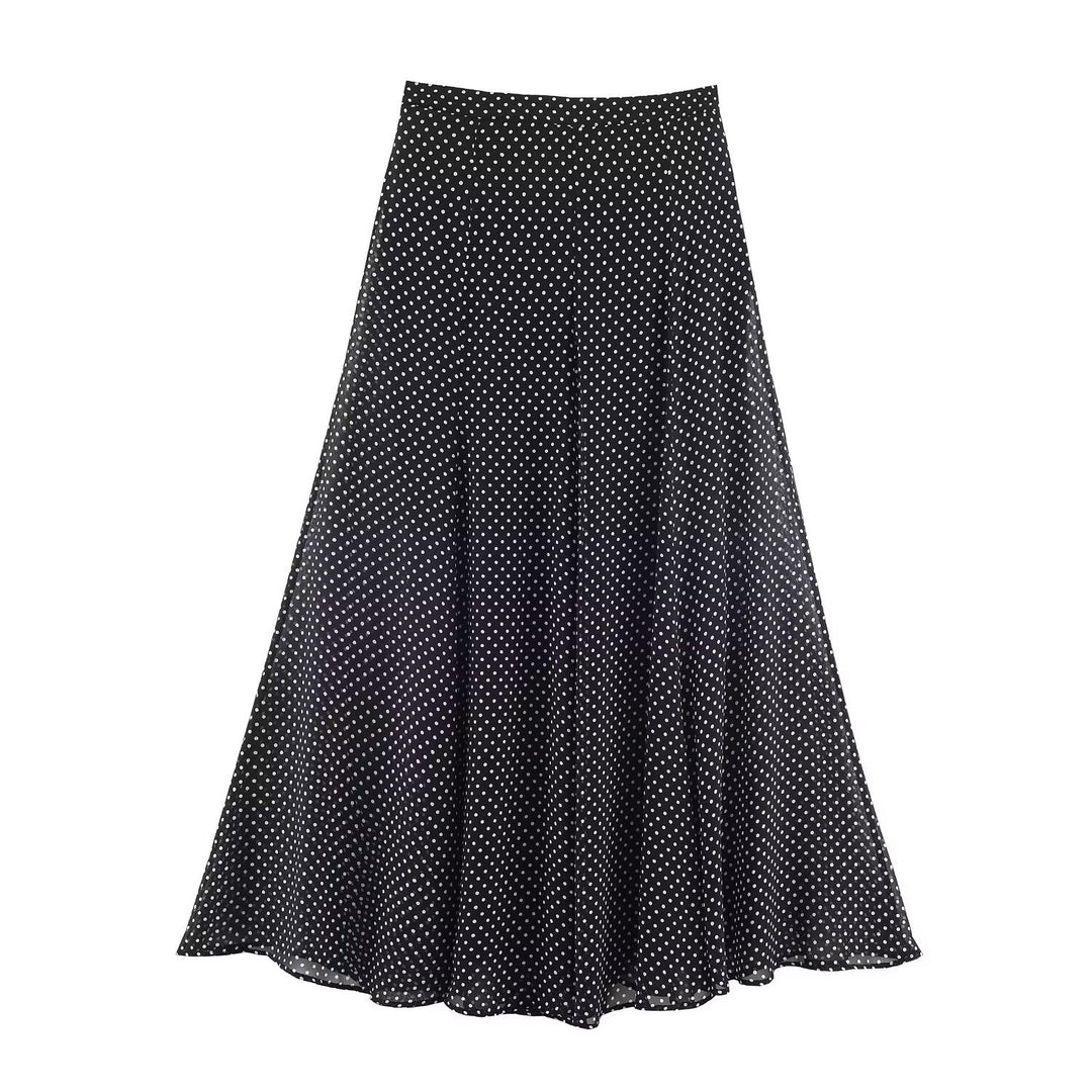 Damen Maxirock mit elegantem Pünktchenmuster und fließendem Schnitt Echo Archiv