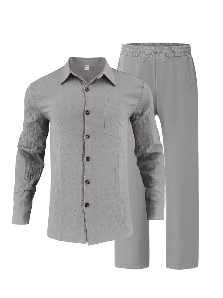 Herren elegante Hemd und Freizeithose Set Echoarchiv