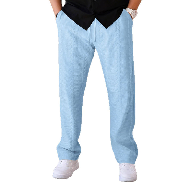 Herren elegante Freizeithose mit strukturiertem Design und elastischem Bund Echoarchiv
