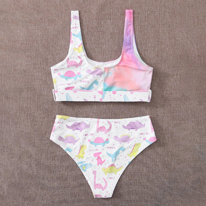 Damen Sportlicher Bikiniset mit buntem Dinosaurier-Muster Echo Archiv