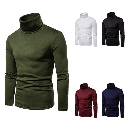 Herren Rollkragenpullover aus weichem Strickmaterial Echoarchiv