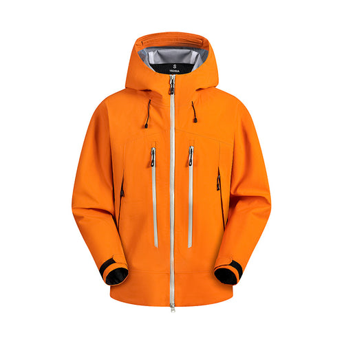 Herren wasserabweisende Funktionsjacke mit verstellbarem Kapuzensystem und mehrfachen Reißverschlusstaschen Echoarchiv