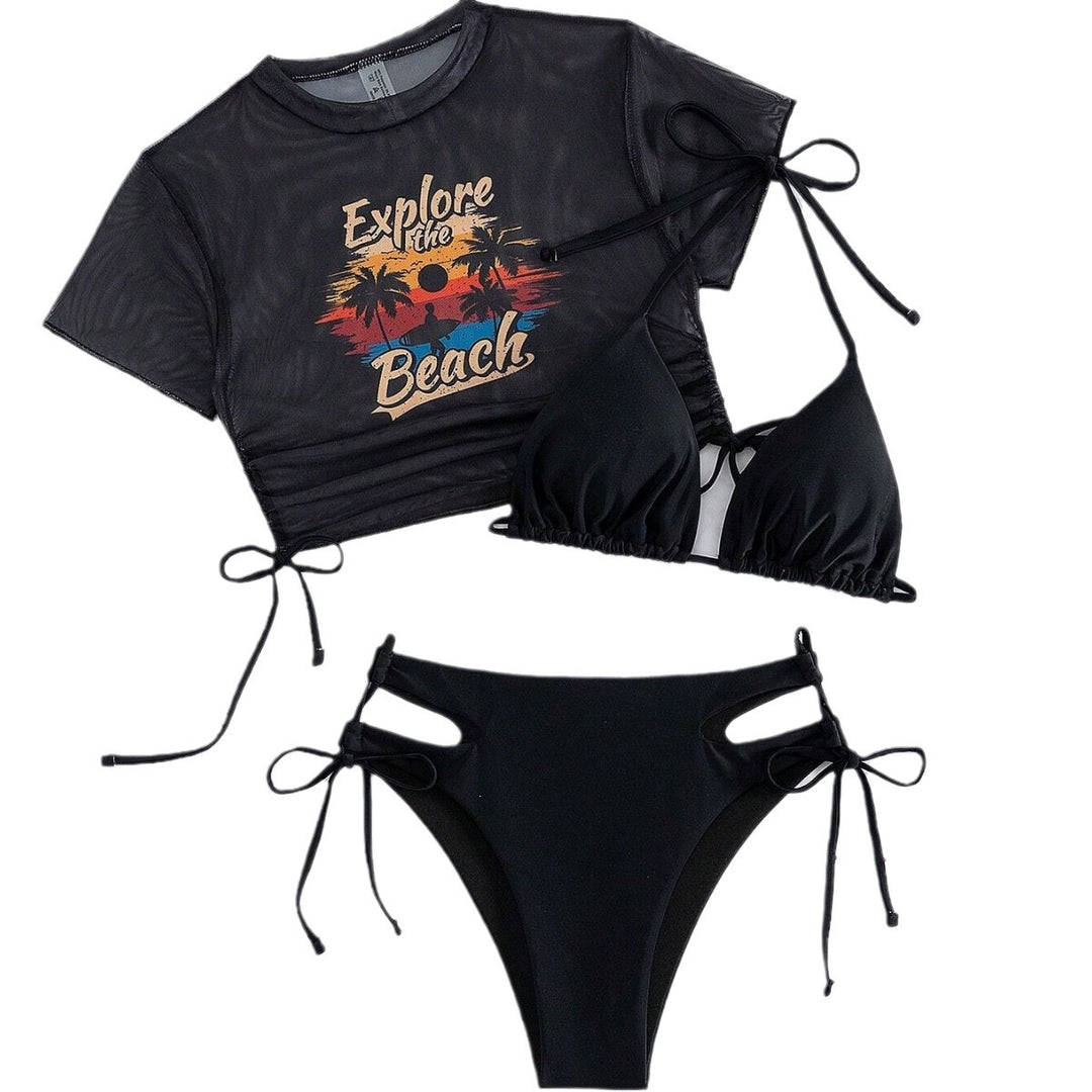 Damen Set mit Crop-Top und Triangel-Bikini Echo Archiv