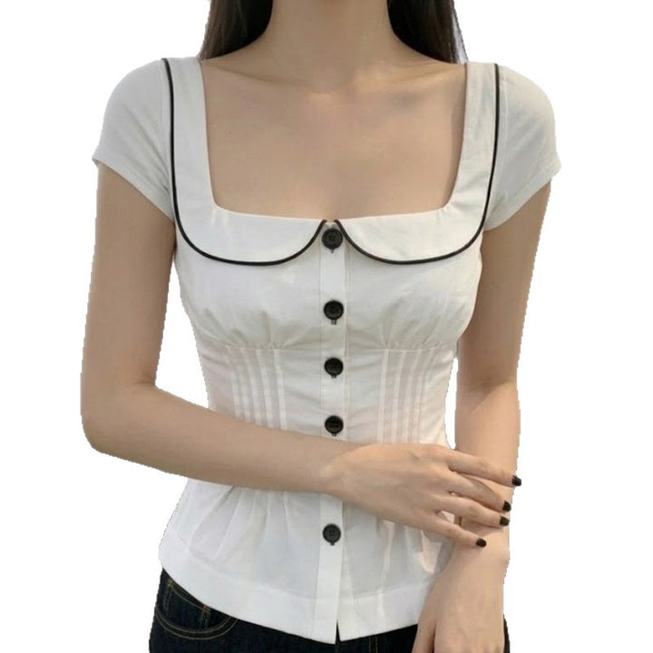 Damen tailliertes Blusenshirt mit schickem Kragen Echo Archiv