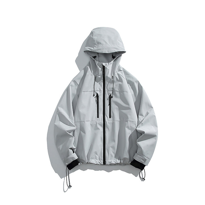 Herren Technische Regen-Softshell-Jacke mit Kapuze, Reißverschluss und verstellbarem Saum Echo Archiv
