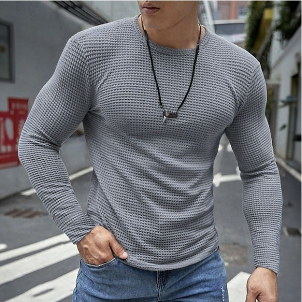 Herren Langarmshirt mit strukturiertem Design Echoarchiv