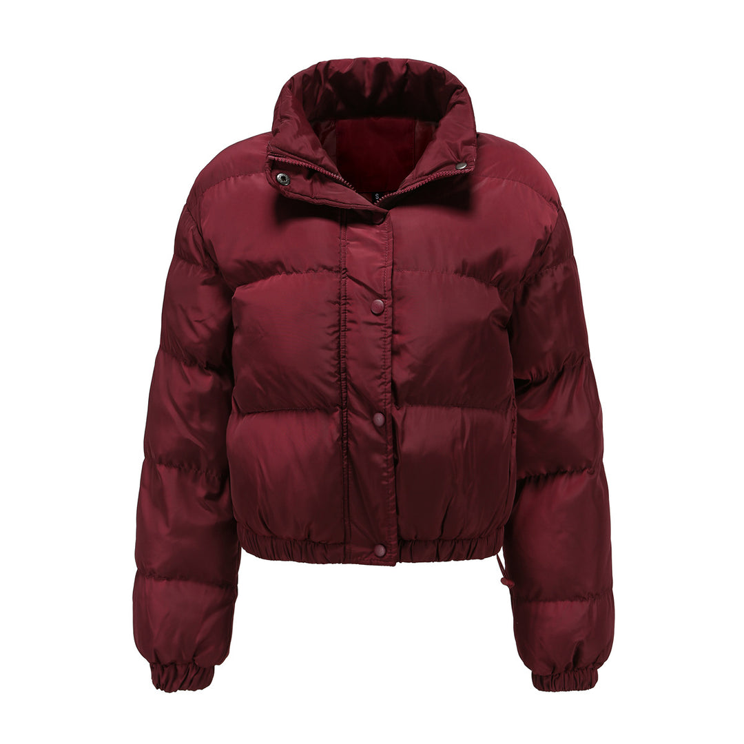 Damen nan kurze gesteppte Winterjacke mit Stehkragen und Kordelzug Echo Archiv