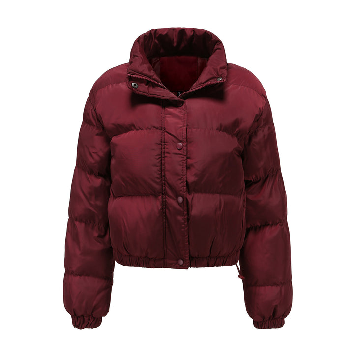 Damen nan kurze gesteppte Winterjacke mit Stehkragen und Kordelzug Echo Archiv