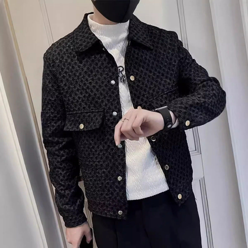Herren Designjacke mit strukturierten Stoffdetails Echoarchiv