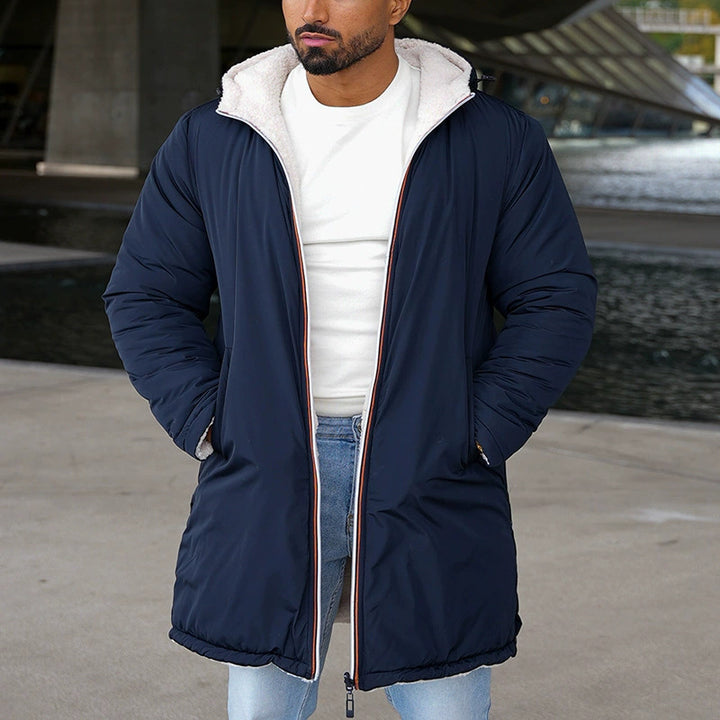 Herren sportliche Winterjacke mit weichem Innenfutter und hohem Kragen Echoarchiv