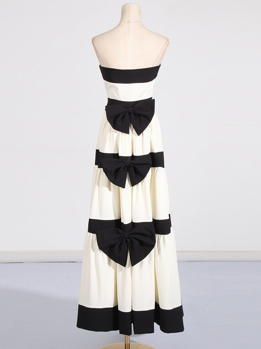 Damen Maxikleid mit schulterfreiem Design und weitem Rock Echo Archiv