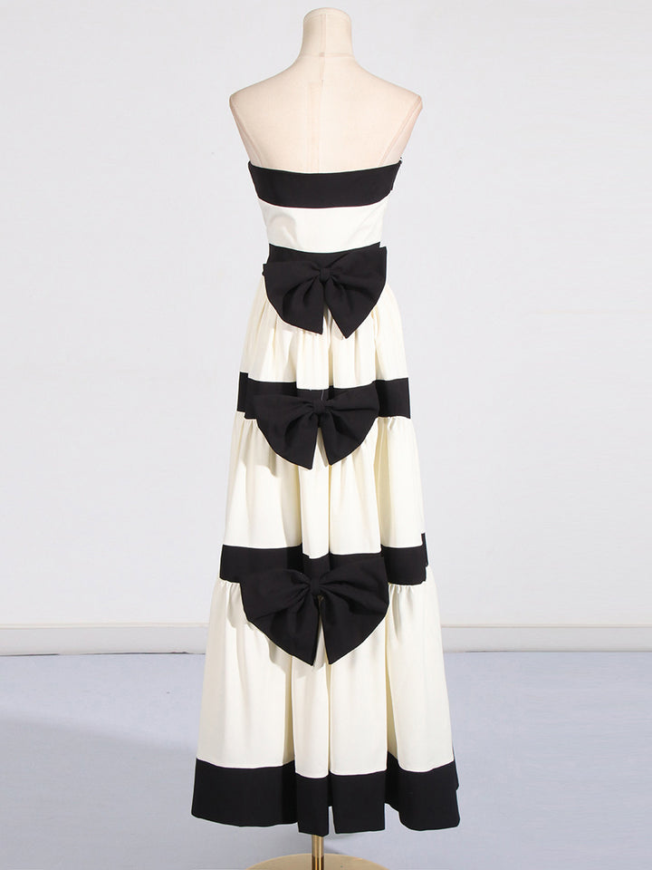 Damen Maxikleid mit schulterfreiem Design und weitem Rock Echo Archiv