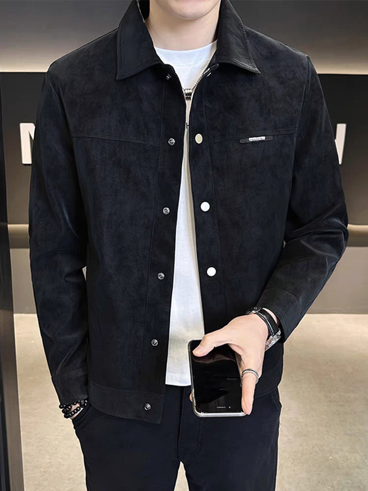 Herren Modische Kunstlederjacke Echoarchiv