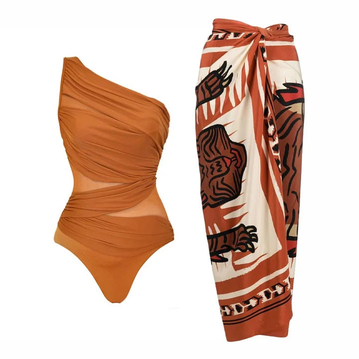 Damen Badeoutfit mit asymmetrischem Design Echo Archiv