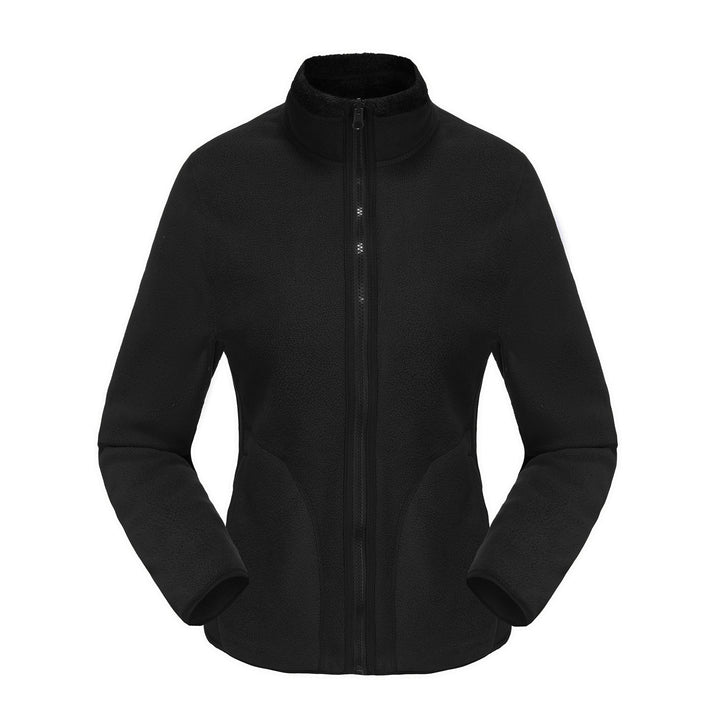 Damen nan kuschelige Fleecejacke mit hohem Stehkragen, durchgehendem Reißverschluss und figurformenden Nähten Echo Archiv