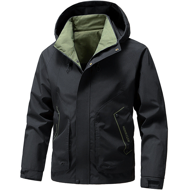 Herren technische Kapuzen-Softshelljacke mit verstellbarer Kapuze und Utility-Taschen Echo Archiv