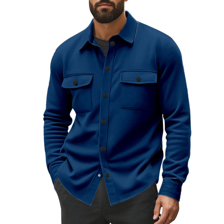 Herren strukturierte Arbeitsjacke mit praktischen Taschen Echoarchiv