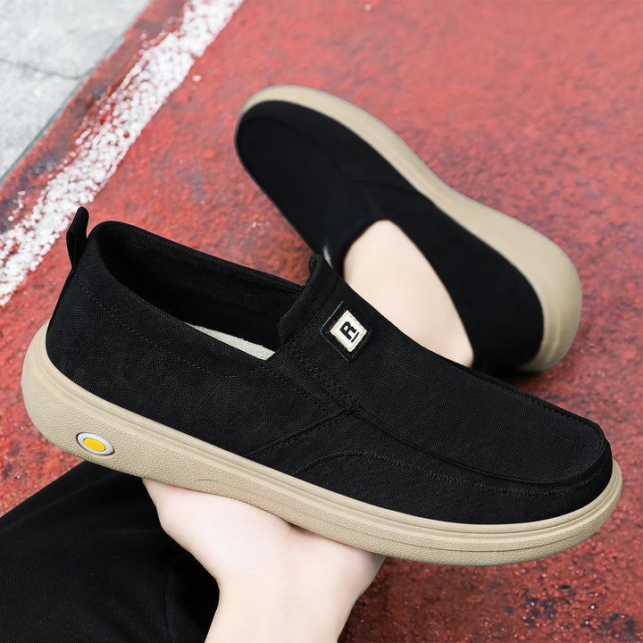 Herren nan lässiger Canvas-Slip-On Freizeitschuh mit Memory-Fußbett und stoßdämpfender Gummisohle Echo Archiv