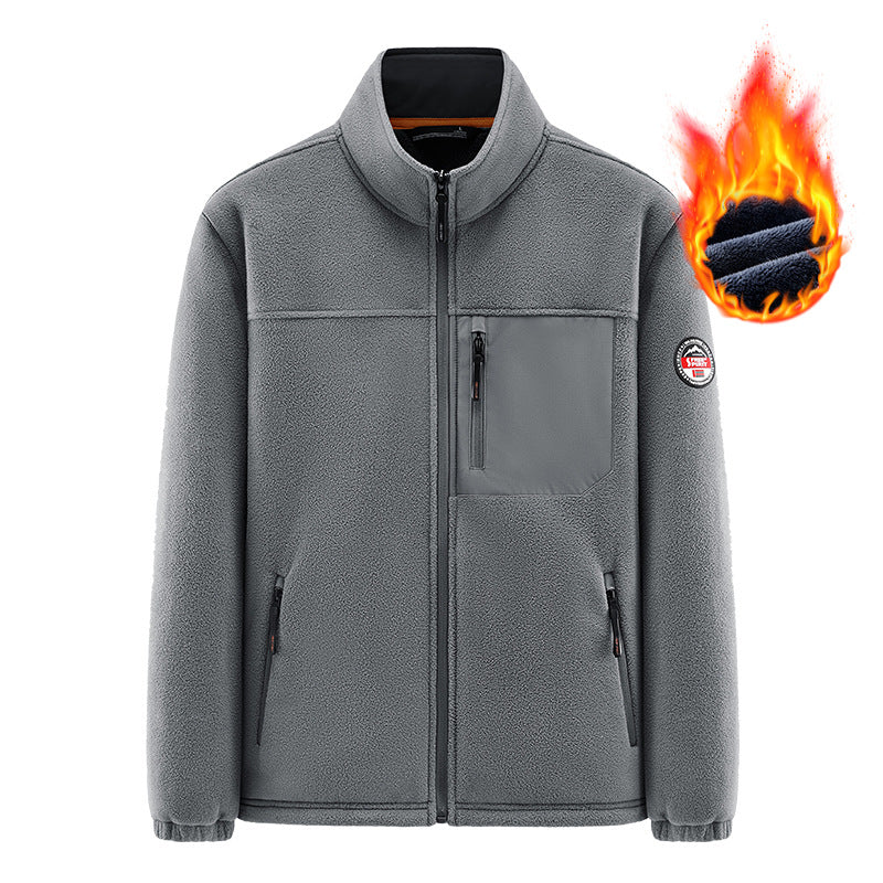 Herren Wärmende Fleecejacke mit hohem Kragen – Taviero