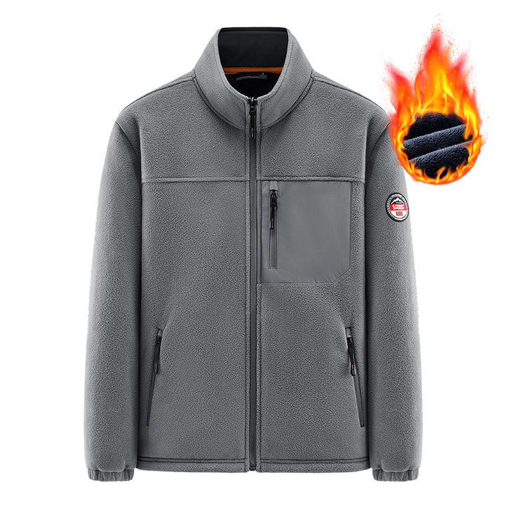 Herren Wärmende Fleecejacke mit hohem Kragen – Taviero