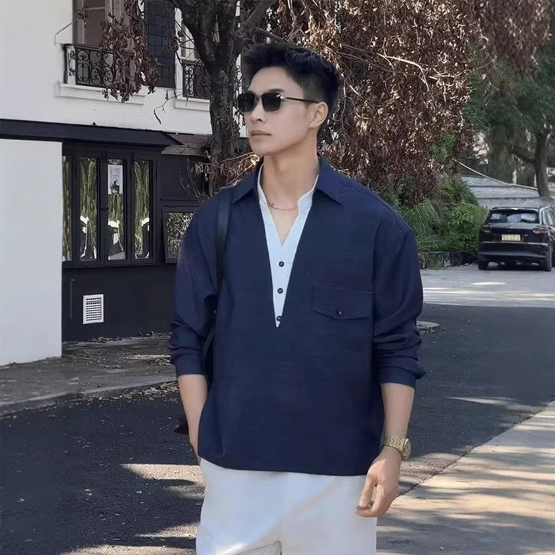 Herren Elegante Freizeit-Hemd Echoarchiv