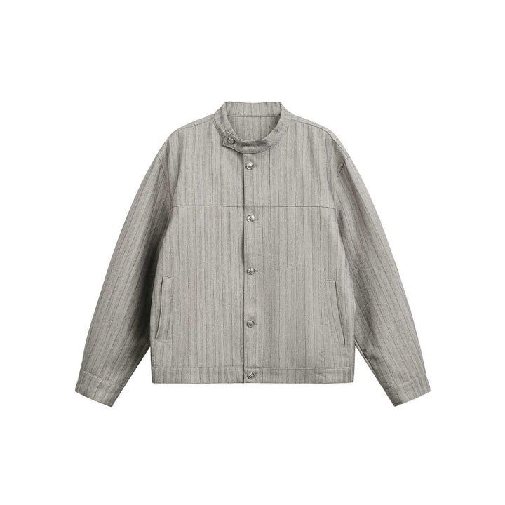 Unisex Oversize-Blouson im Workwear‑Stil mit Stehkragen und Knopfleiste Echoarchiv