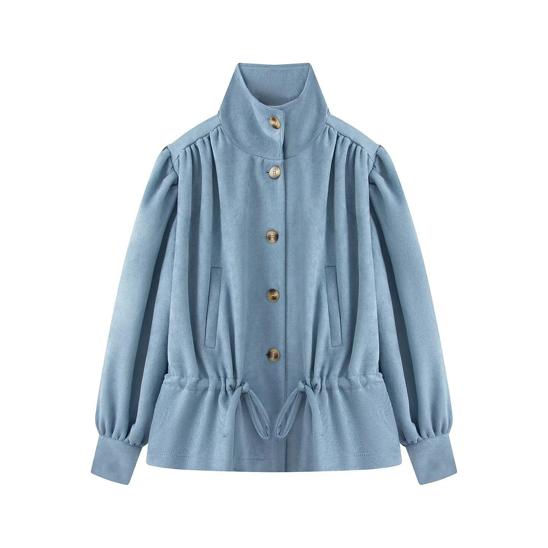Damen Kurzjacke mit Stehkragen, Tunnelzug und Ballonärmeln Echo Archiv