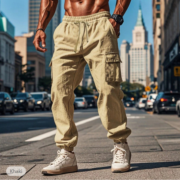 Herren Cargo-Hose aus atmungsaktivem Material mit elastischem Bund und praktischen Taschen Echoarchiv