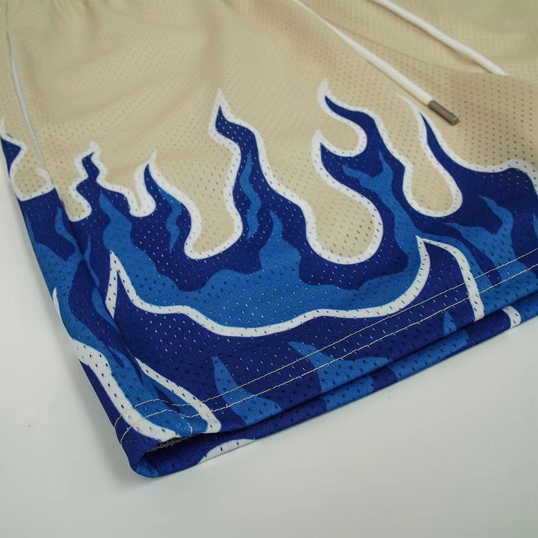 Männer Flame-Grafik Sport Shorts Echoarchiv