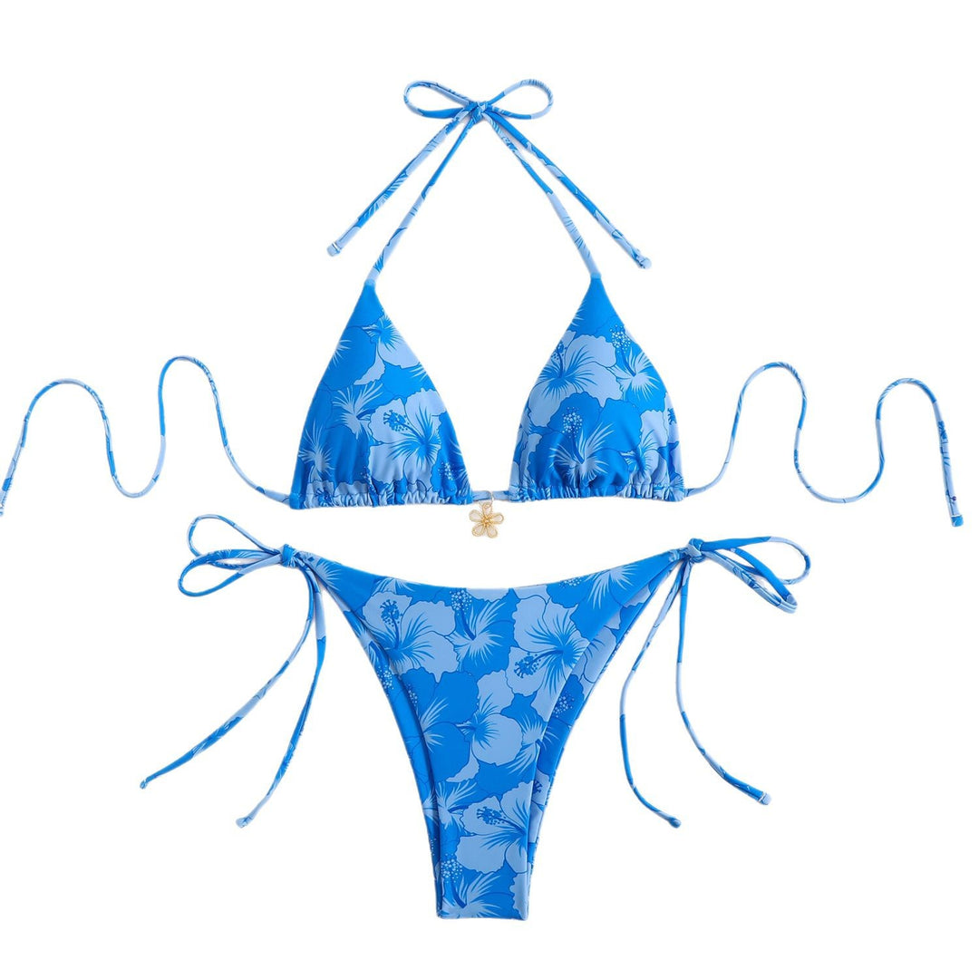 Damen Triangel-Bikini mit floralem Design und verstellbaren Trägern Echo Archiv