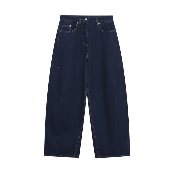 Damen High‑Waist Cropped Ballon-Jeans mit Einsatznähten und Five-Pocket-Design Echo Archiv