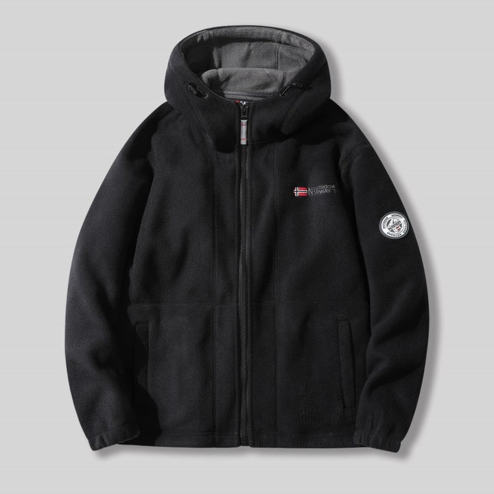 Herren Fleecejacke mit abnehmbarem Kapuzen Echo Archive