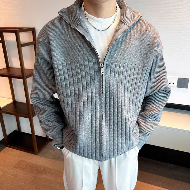 Herren Modische Strickjacke mit Reißverschluss Echo Archiv
