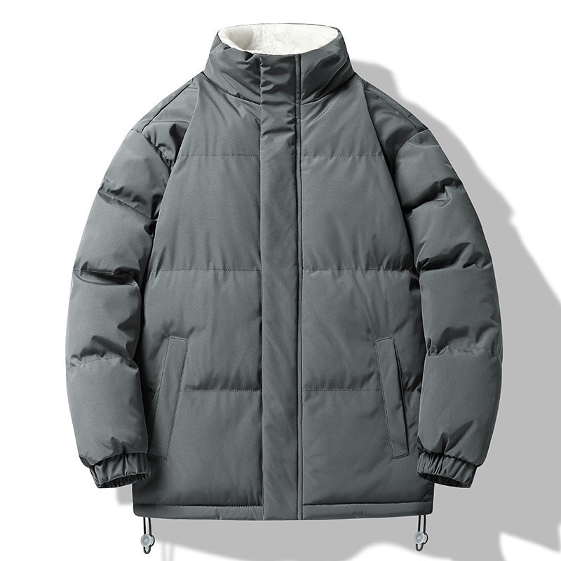 Herren Wattierter Kurzparka mit hohem Stehkragen Teddyfutter elastischen Bündchen und Kordelzug Echo Archiv