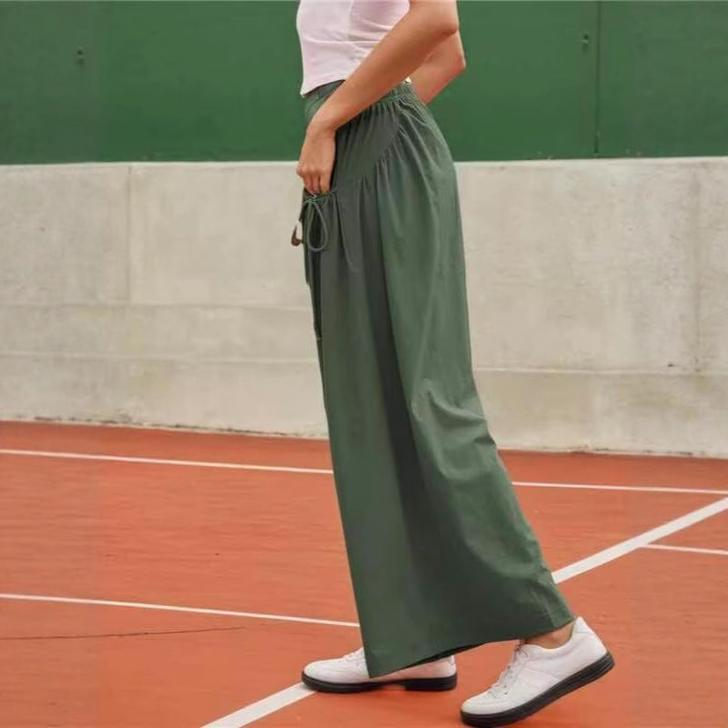 Damen Weite Culotte-Hose mit Kordelzug und großzügigen Taschen – Avérine