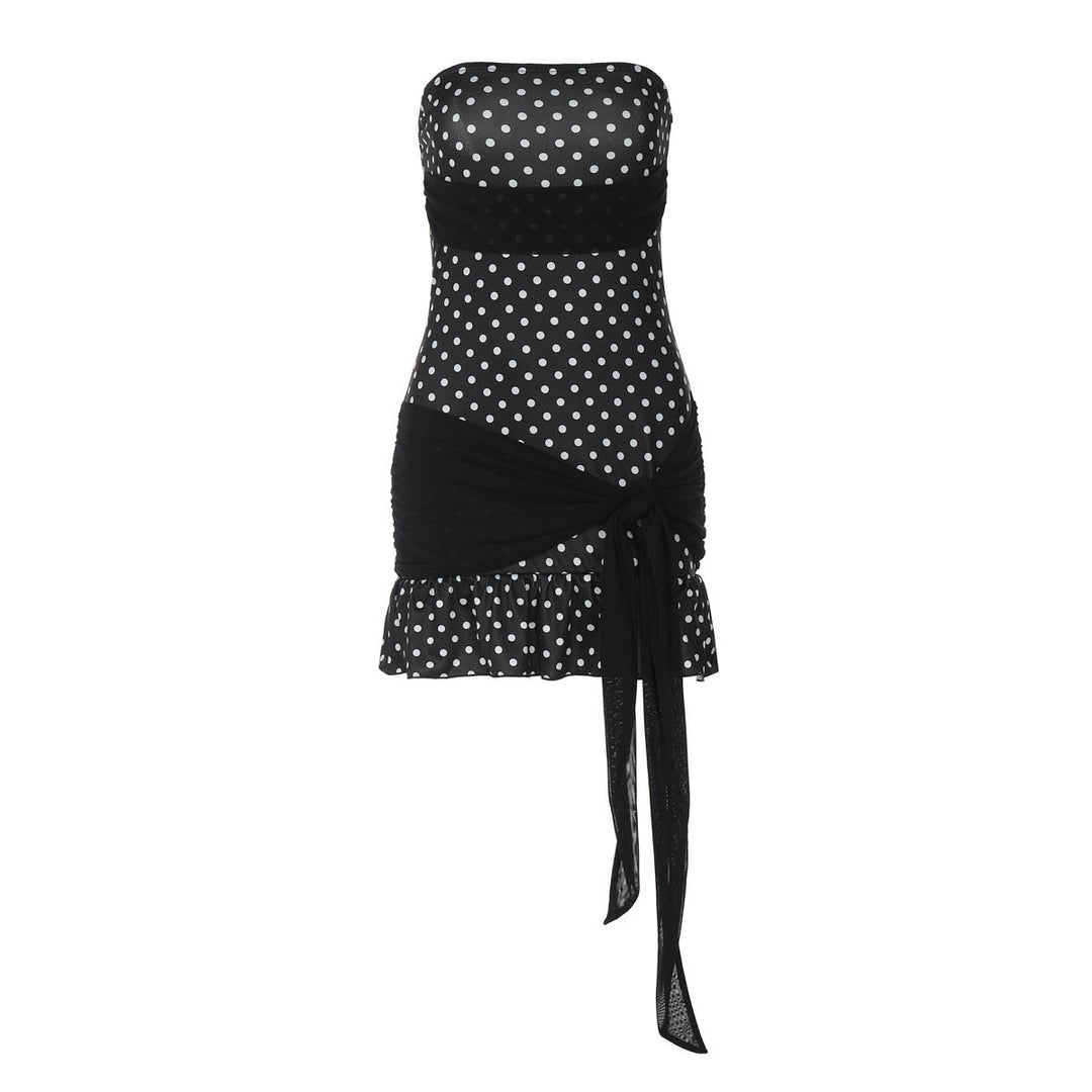 Damen Figurnahes Polka-Dot Kleid mit verspieltem Wickel-Design Echo Archiv