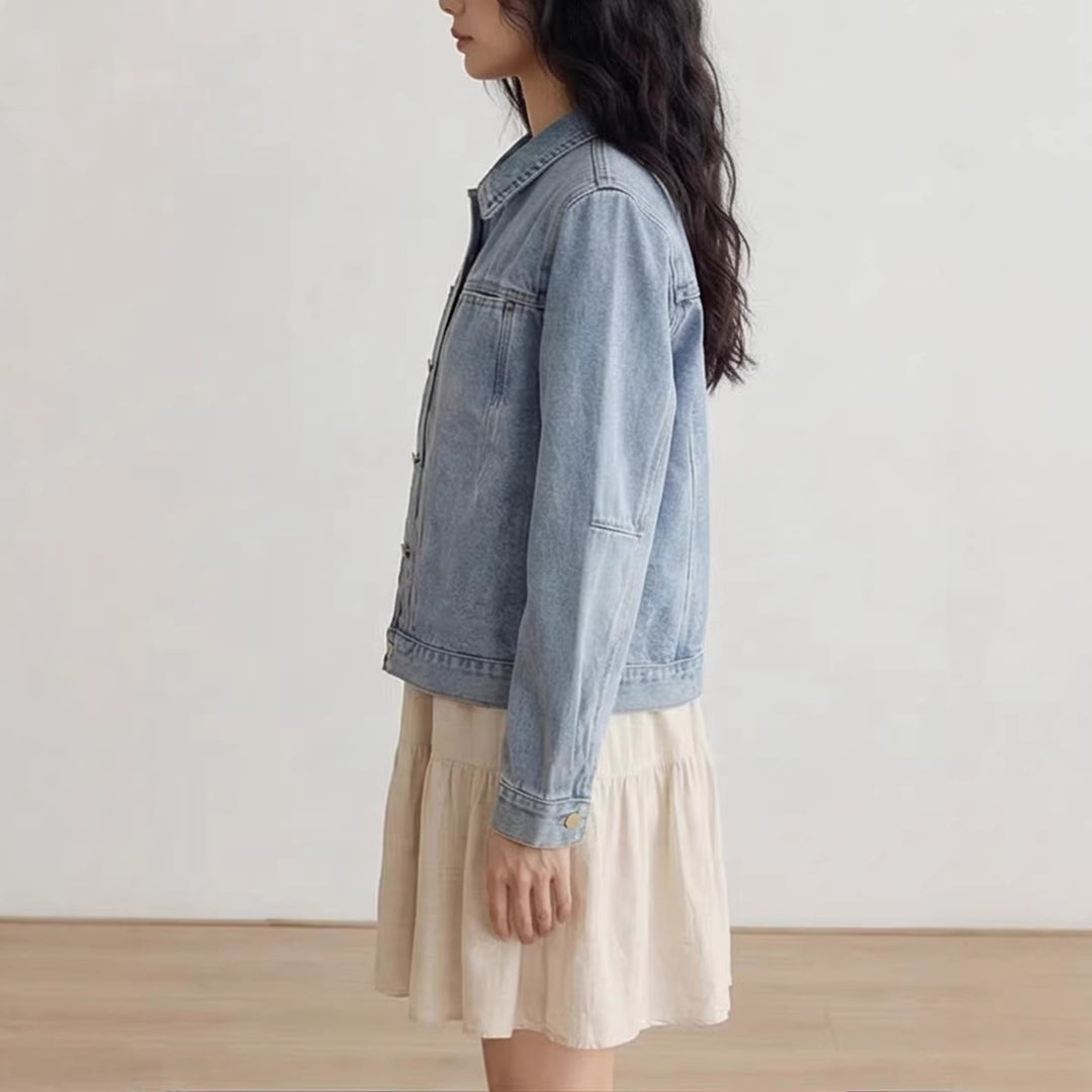 Damen Denimjacke mit Knopfleiste Echo Archiv