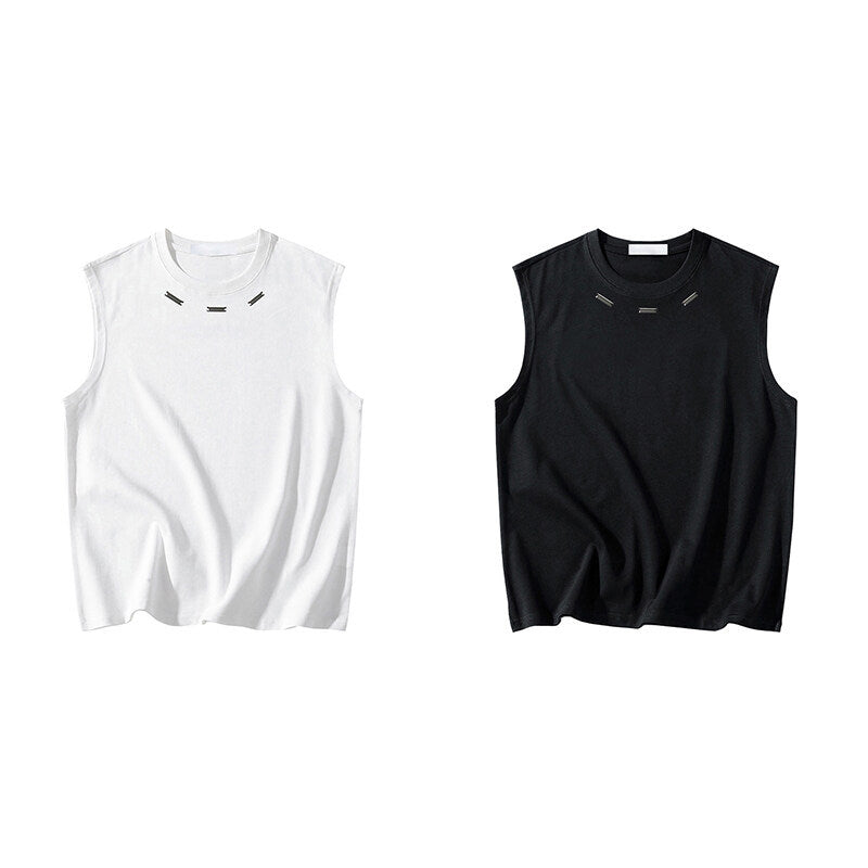 Herren ärmelloses T-Shirt mit stylischem Nähdetail Echoarchiv