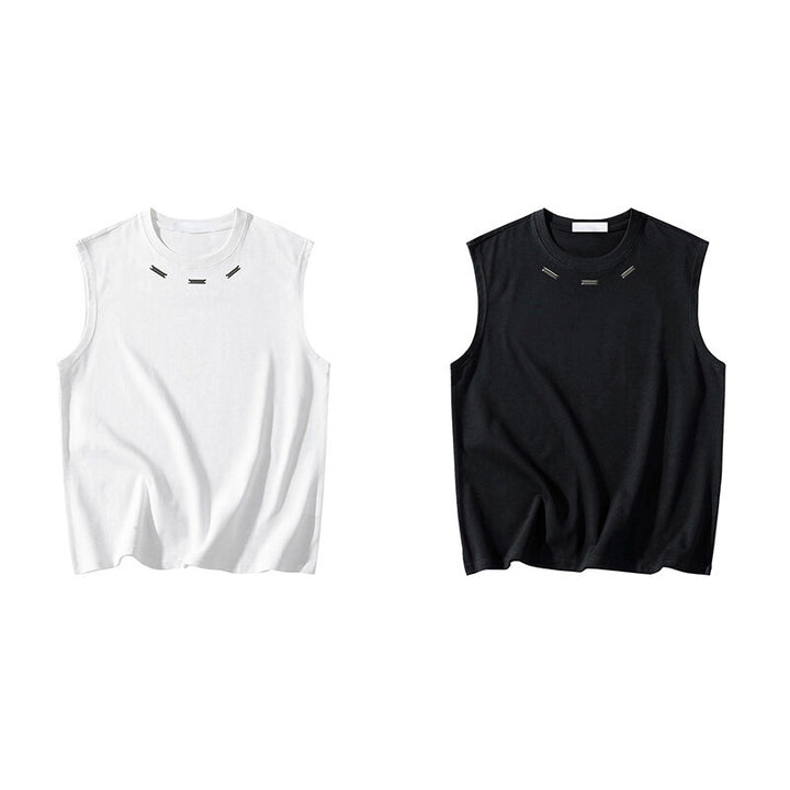 Herren ärmelloses T-Shirt mit stylischem Nähdetail Echoarchiv