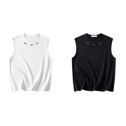 Herren ärmelloses T-Shirt mit stylischem Nähdetail Echoarchiv