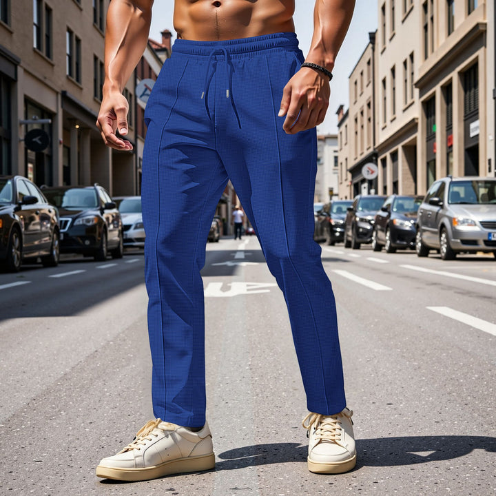 Herren elegante Freizeithose mit elastischem Bund und seitlichen Taschen Echoarchiv