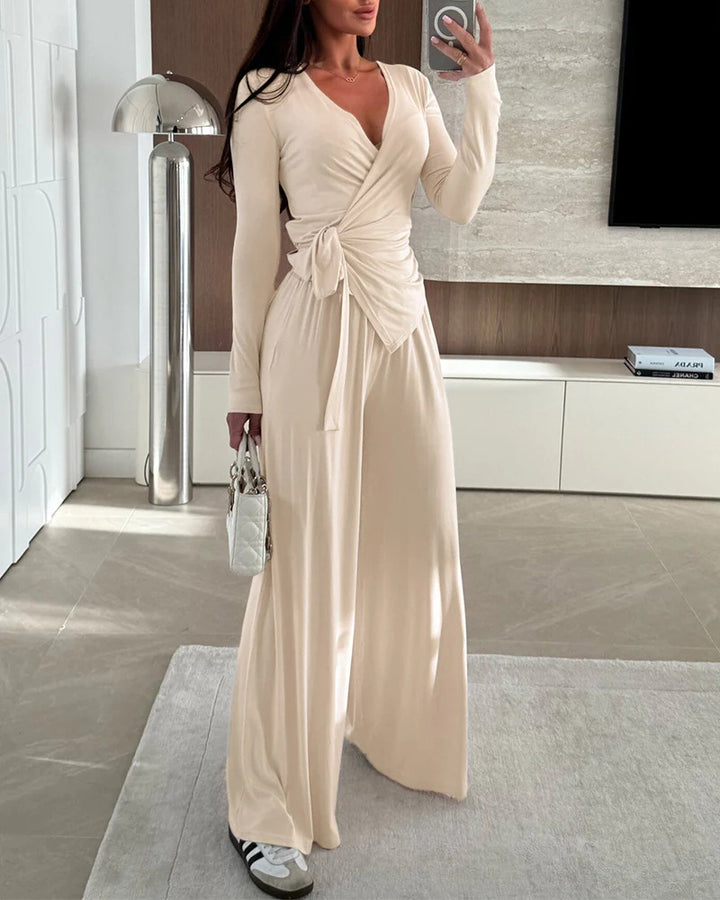 Damen Elegantes Wickel-Jumpsuit Echo Archiv
