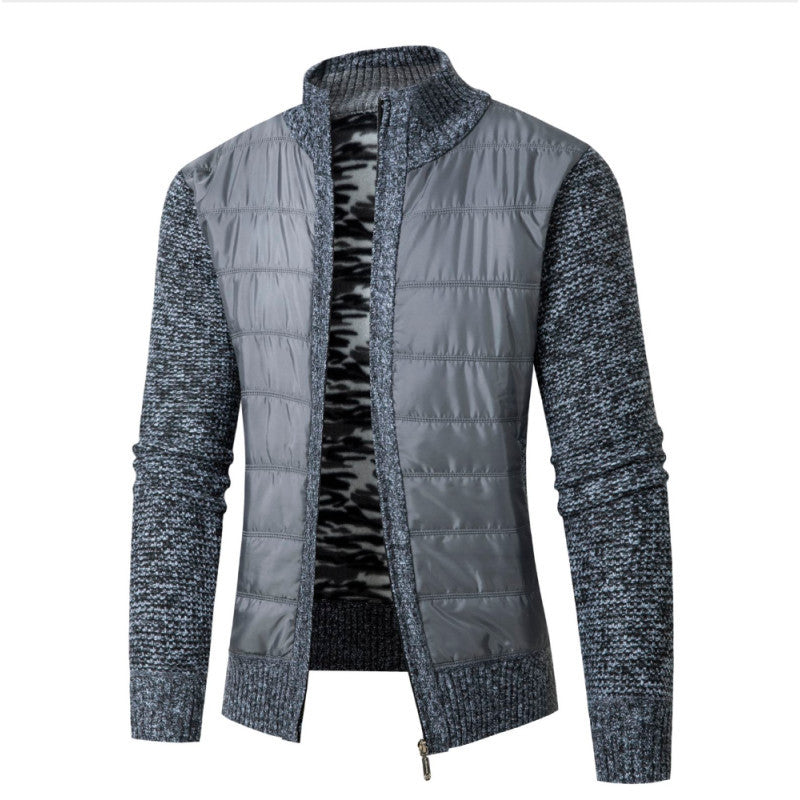 Herren modische Übergangsjacke mit modernem Stehkragen und strukturiertem Design Echoarchiv