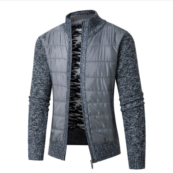 Herren modische Übergangsjacke mit modernem Stehkragen und strukturiertem Design Echoarchiv