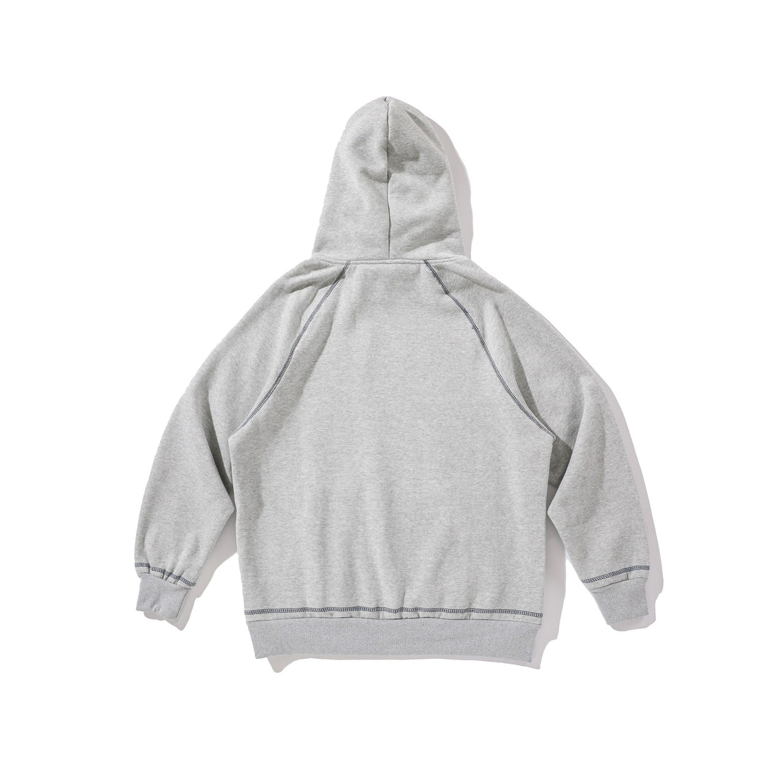 Unisex Oversize Kapuzenpullover mit Raglannähten, Kängurutasche und Vintage-Print Echoarchiv