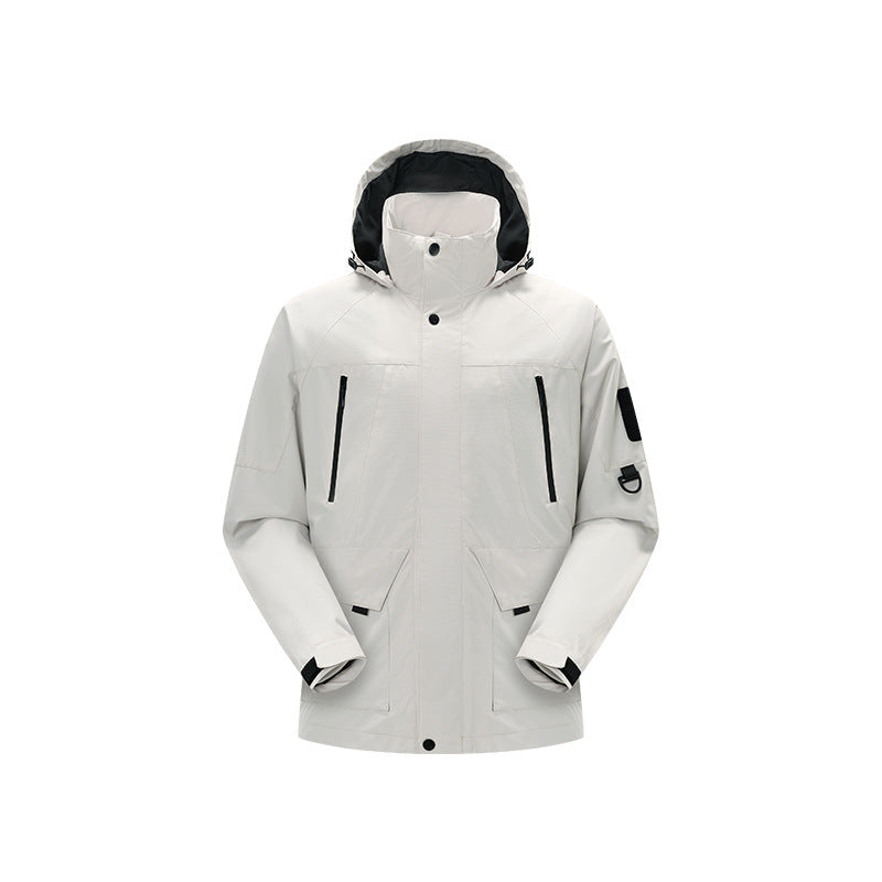 Herren Technische wasserdichte Outdoorjacke mit Kapuze, verschweißten Nähten und verdeckten Reißverschlüssen Echo Archiv