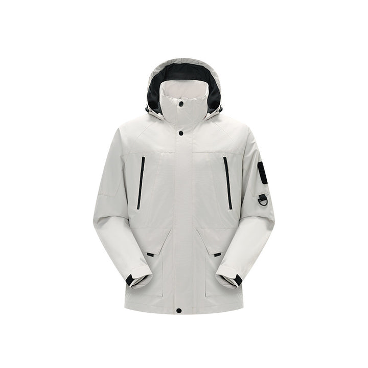 Herren Technische wasserdichte Outdoorjacke mit Kapuze, verschweißten Nähten und verdeckten Reißverschlüssen Echo Archiv