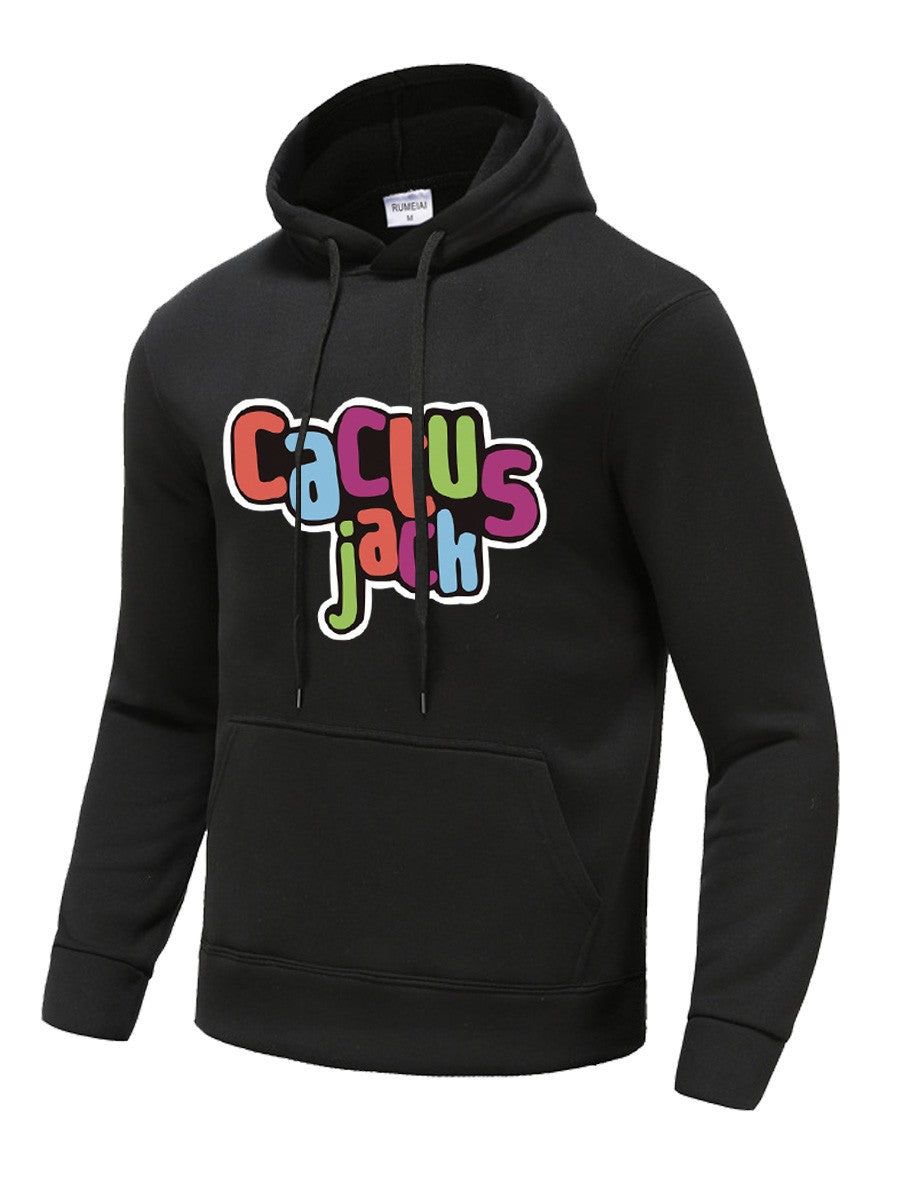 Herren bequemer Kapuzenpullover mit auffälligem mehrfarbigem Grafikdruck Echoarchiv