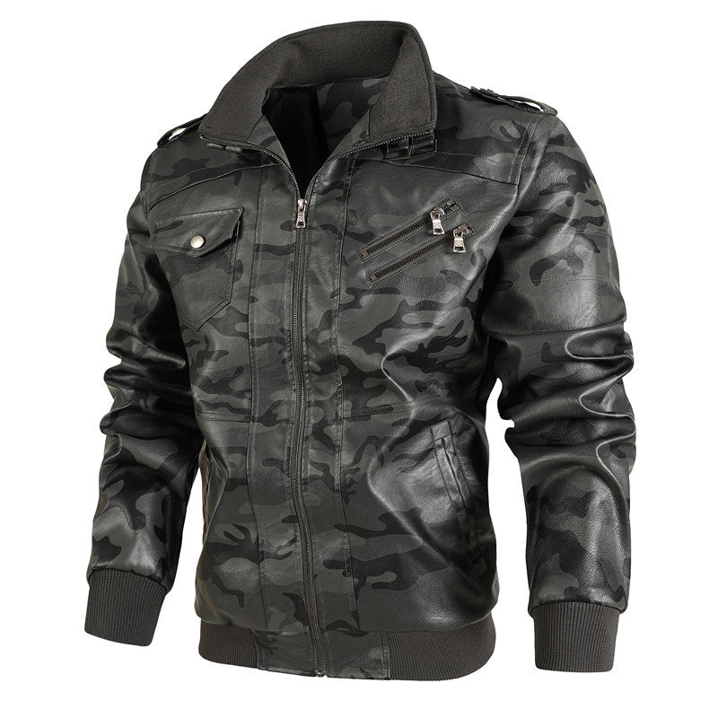Herren Camouflage Lederjacke Echoarchiv